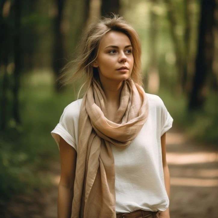 Легкий лляний шарф